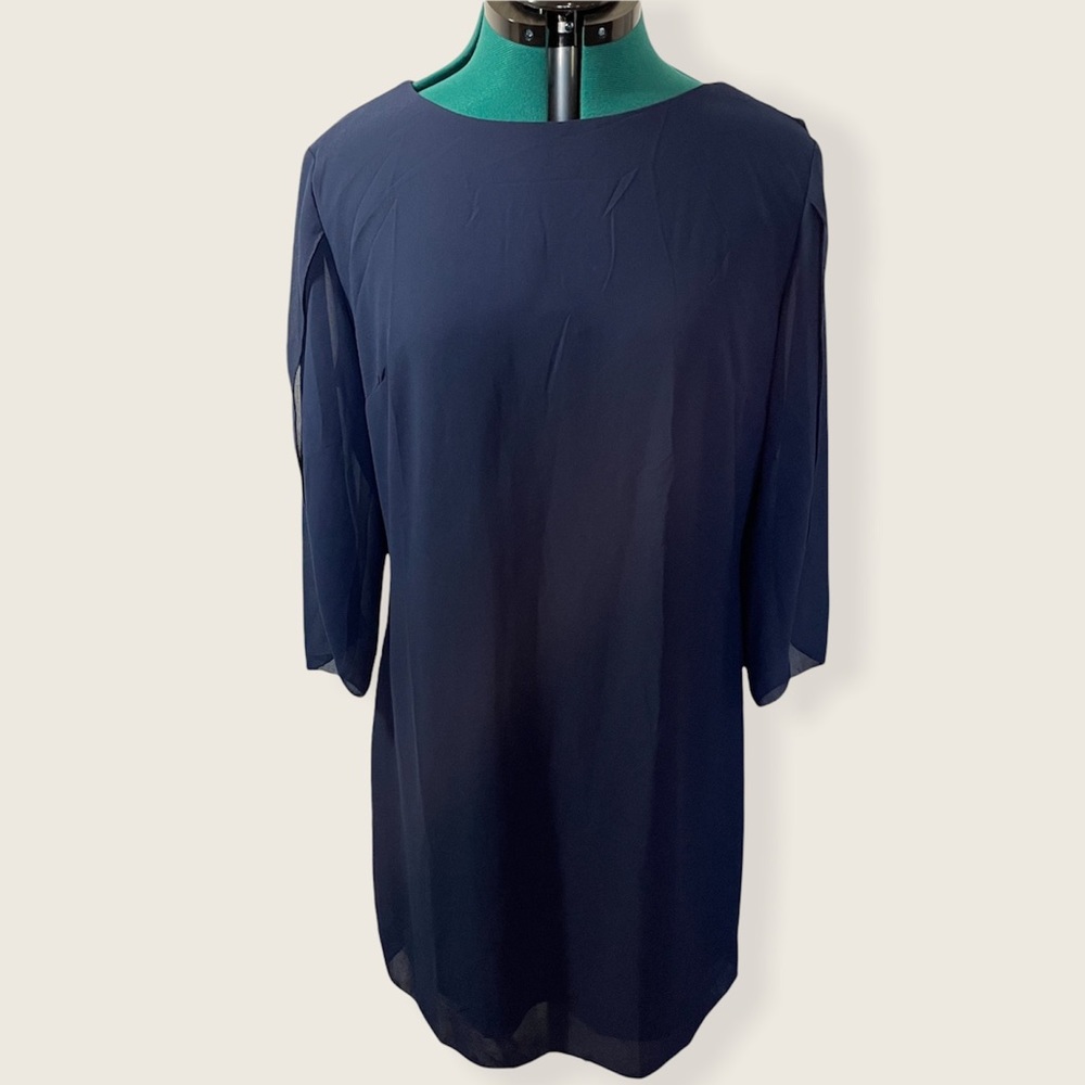Blue Open Sleeve Flowy Dress, Size Large